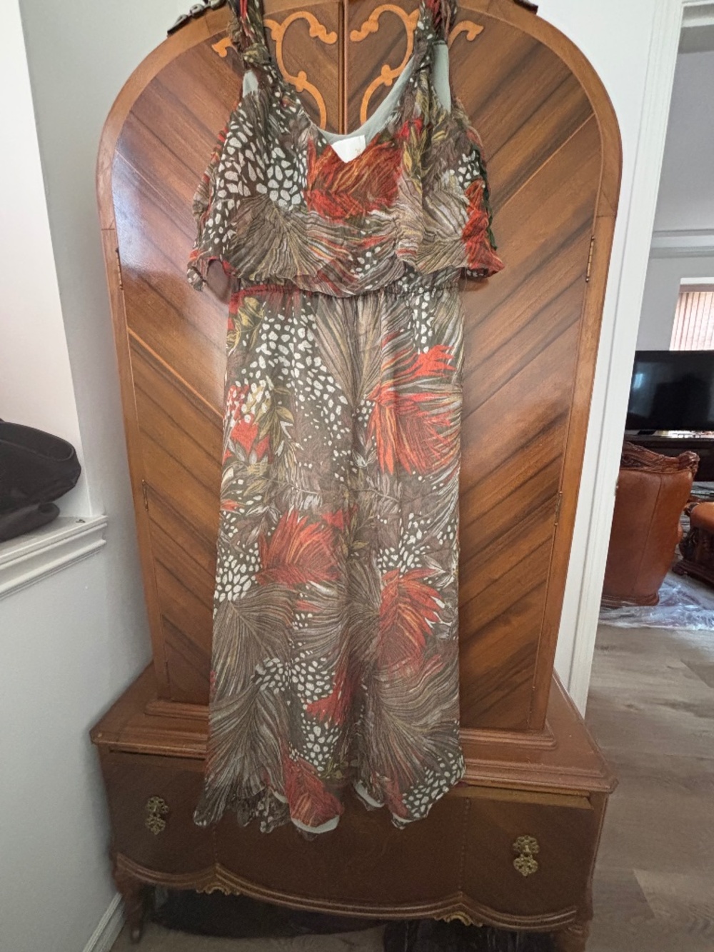 Brand New Line & Dot 100% Silk Midi Dress Size Small